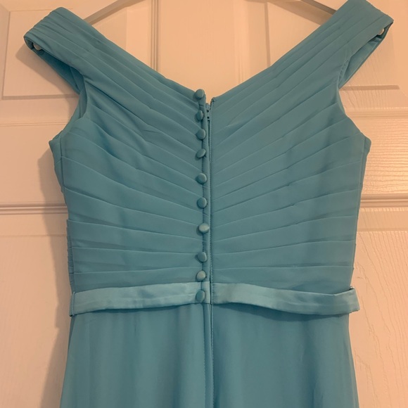 Blue Pool Bridesmaid Dress - Picture 7 of 9